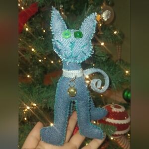 Handcrafted Denim Cat